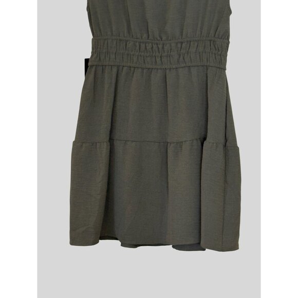 Rachel Zoe Women's V Neck Tiered Dress Green Tie Waist Size XL NWT - Picture 6 of 7